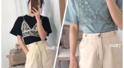 夏季短袖看见女同学乳突照片,短袖下的青春风采